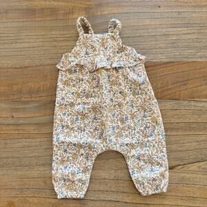 Rylee + Cru Kinsley Floral Cotton Romper - Size 0-3 months
